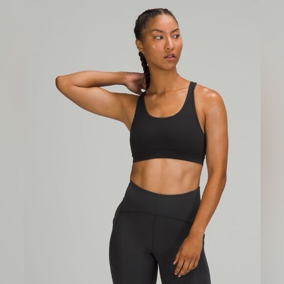 Lululemon athletica Women's Black Invigorate Mesh Racerback Bra Size 6 - Picture 4 of 7